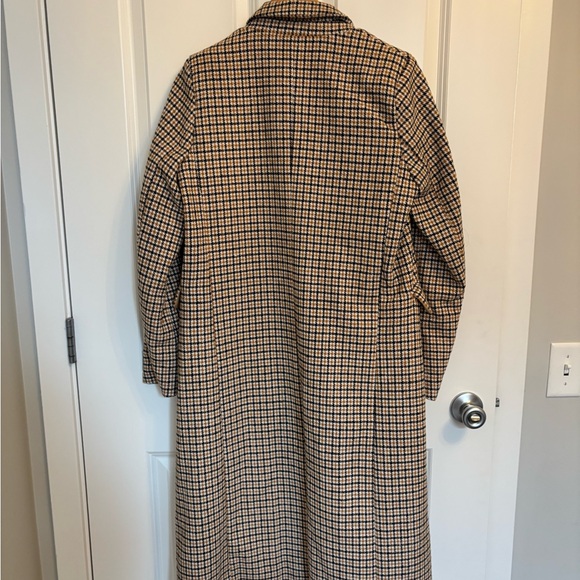 NWT Nasty Gal houndstooth Double-Breasted Trench Coat - Picture 6 of 9